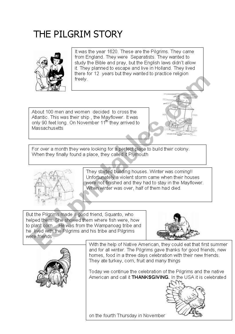 the-pilgrim-story-esl-worksheet-by-01marissa