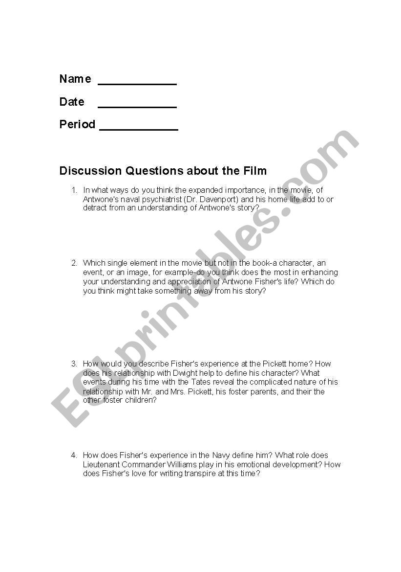 Antwone Fisher Discussion Questions