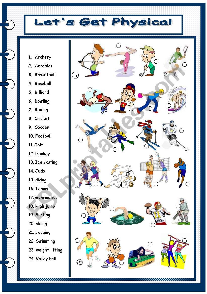 sports worksheet