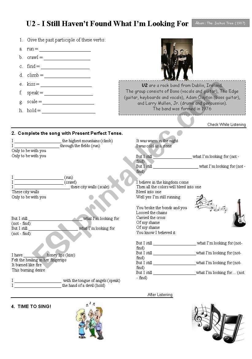 Present Perfect Tense worksheet