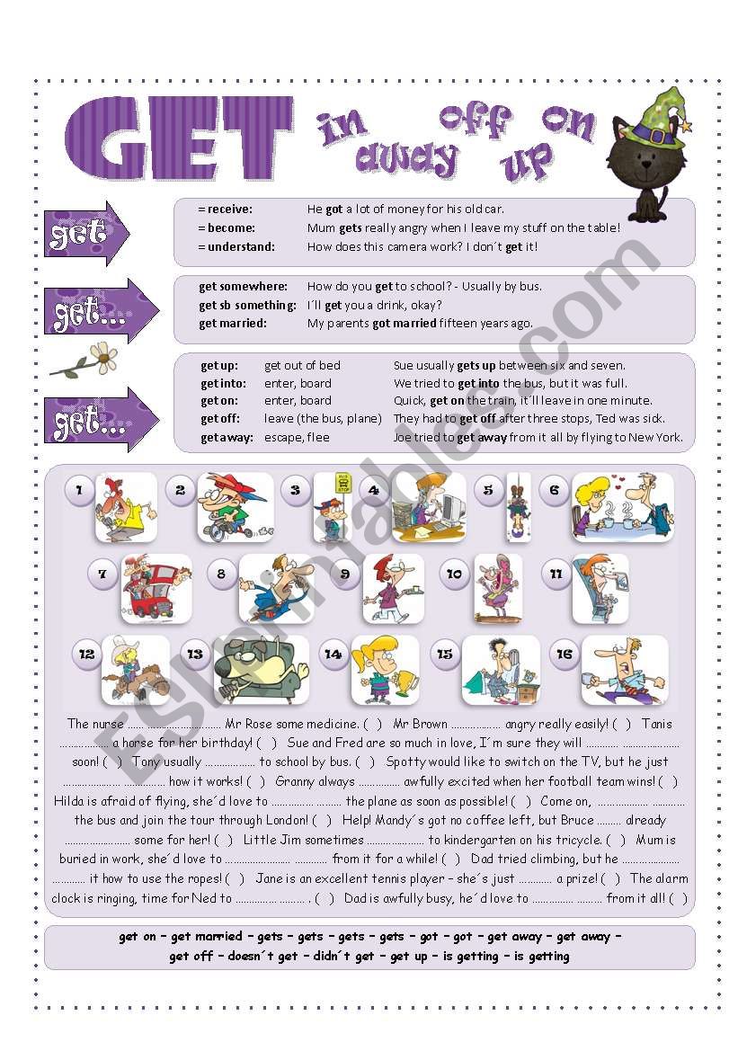 PHRASAL VERBS - GET worksheet