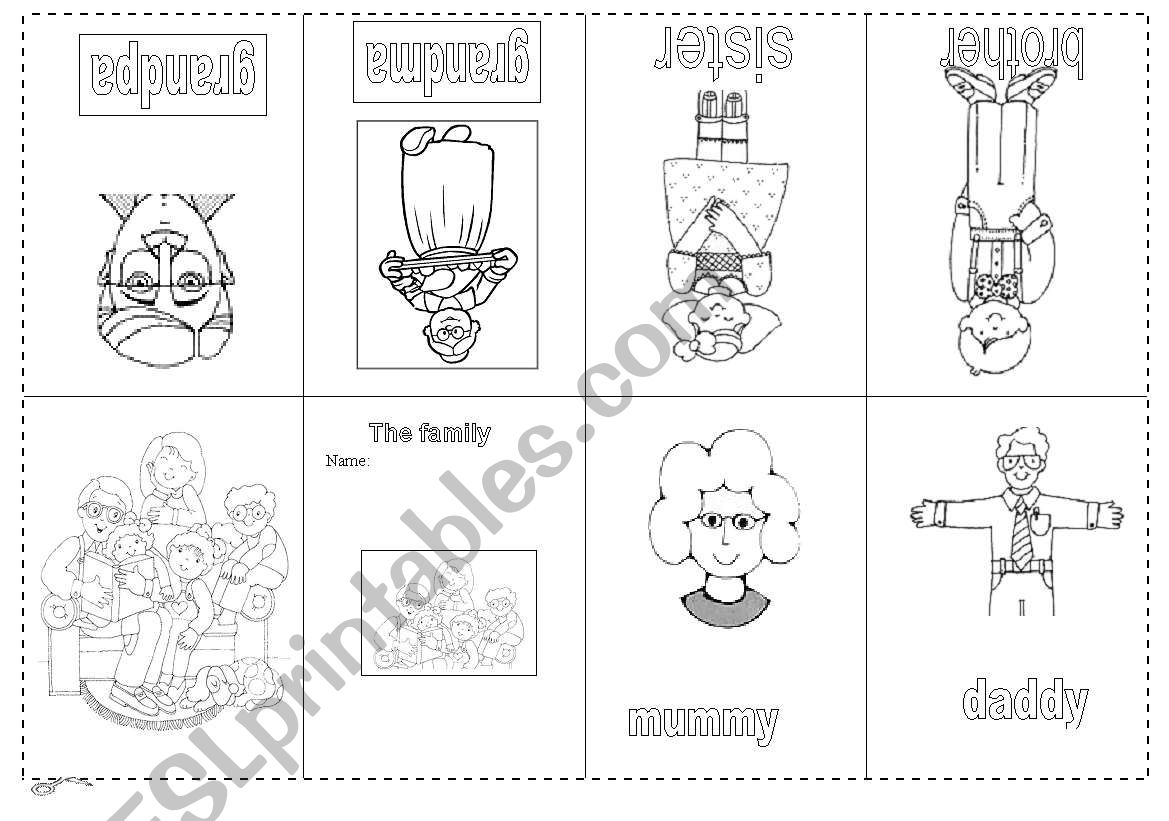 The family (minibook) worksheet