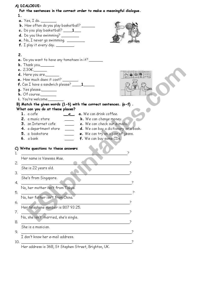 General Knowledge worksheet