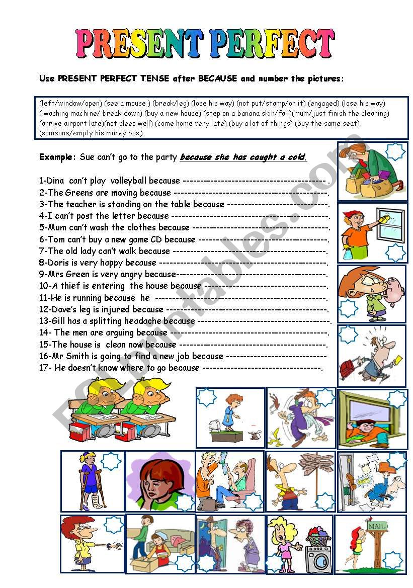 PRESENT PERFECT+KEY worksheet