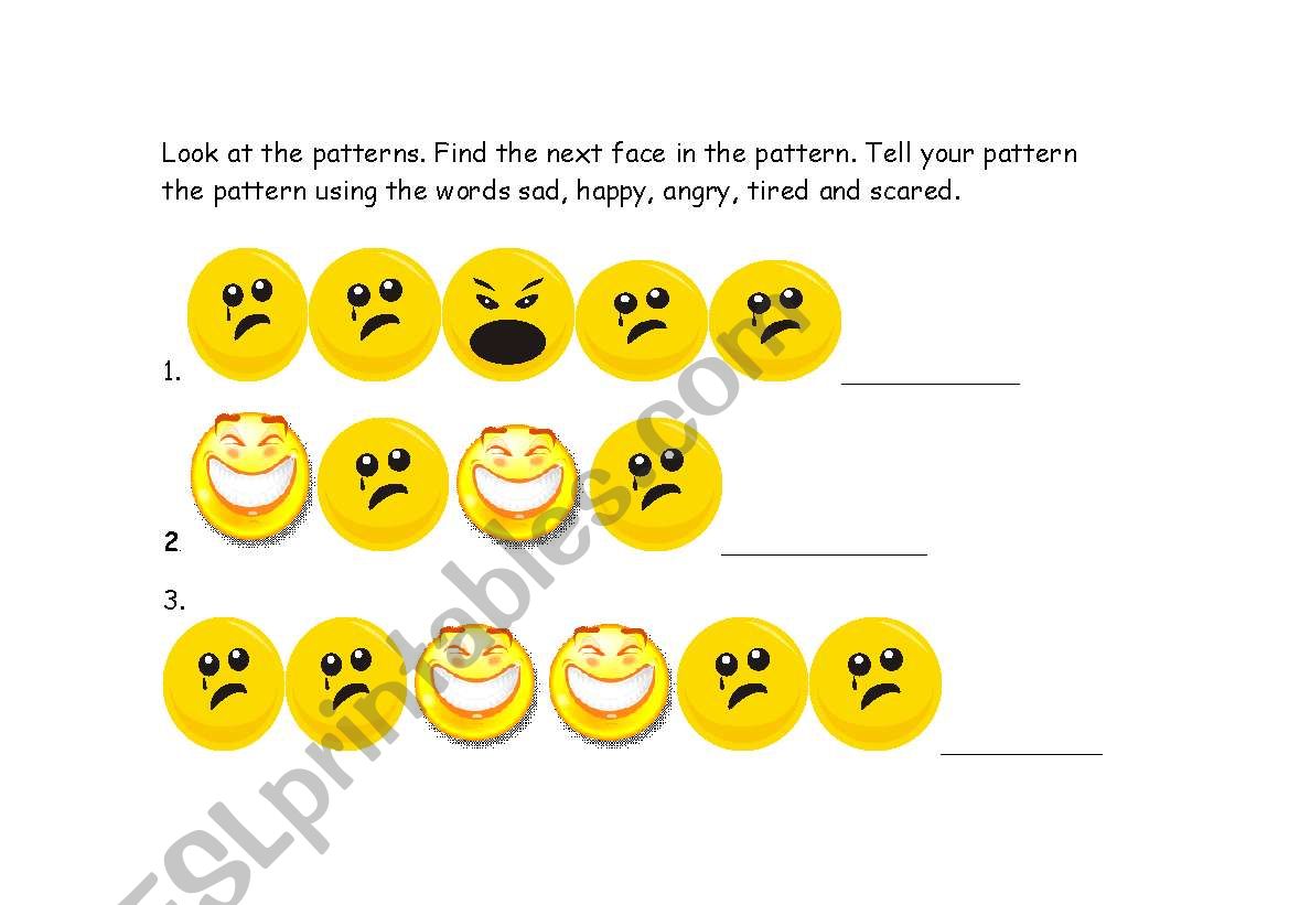 Emotions Pattern Activity Kindergarten