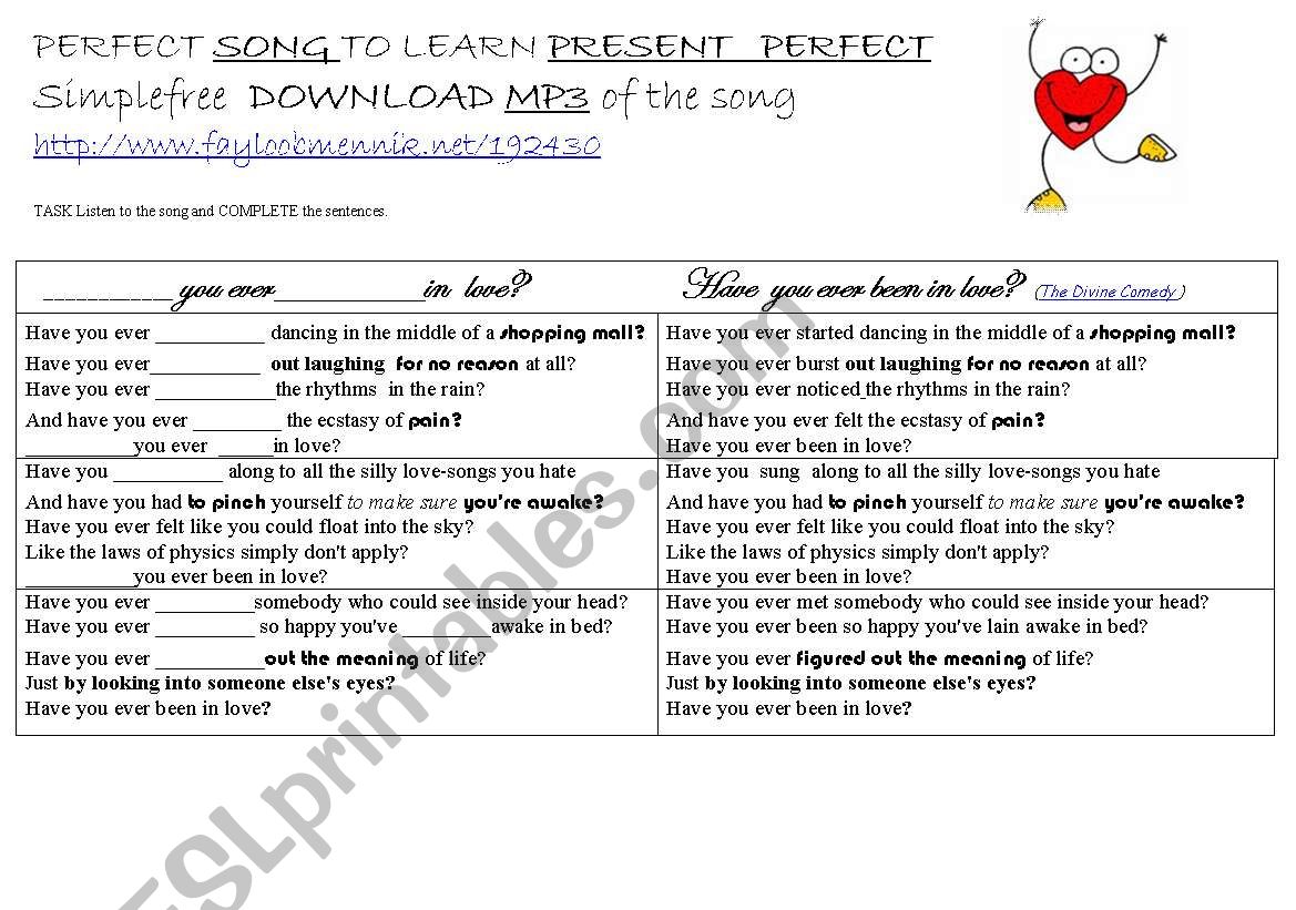 Present PERFECT song with MP3  LINK FILL THE GAPES.