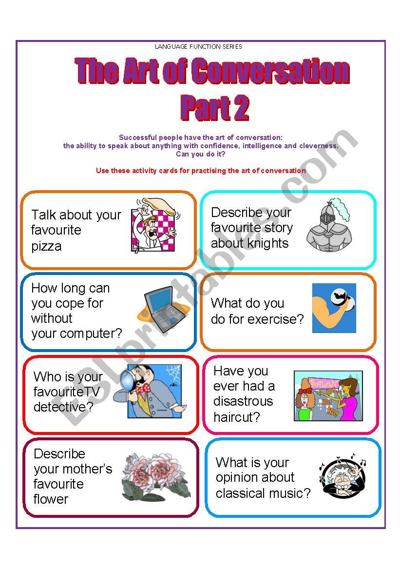 Conversation Cards worksheet