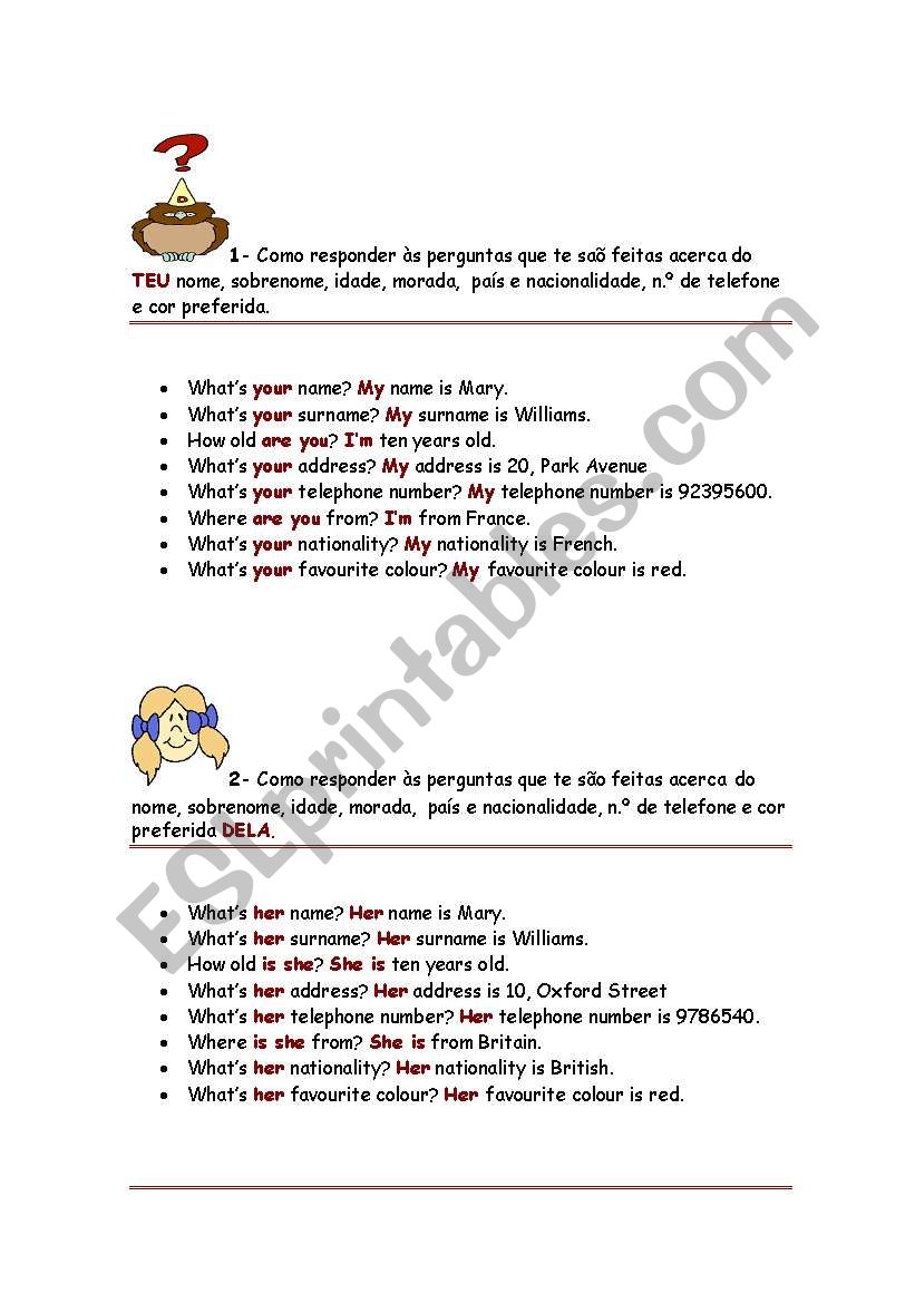 5th form workseet worksheet