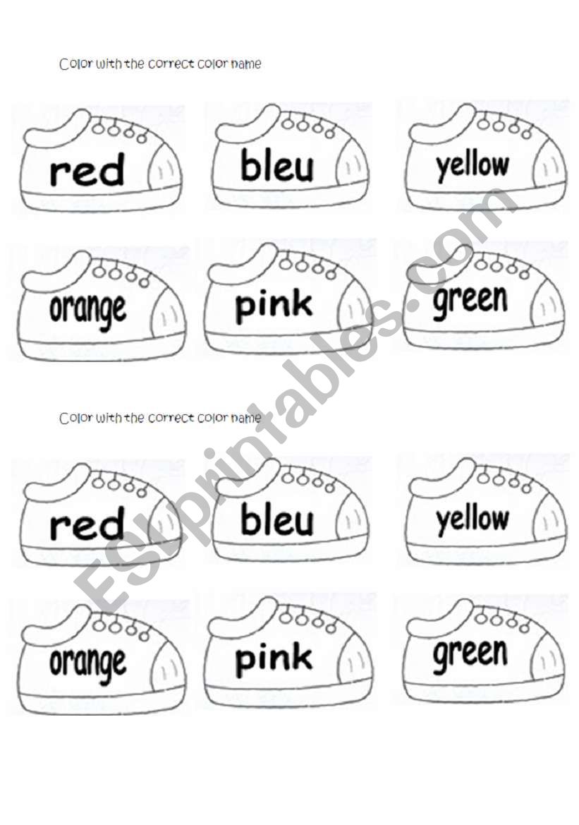 colors worksheet