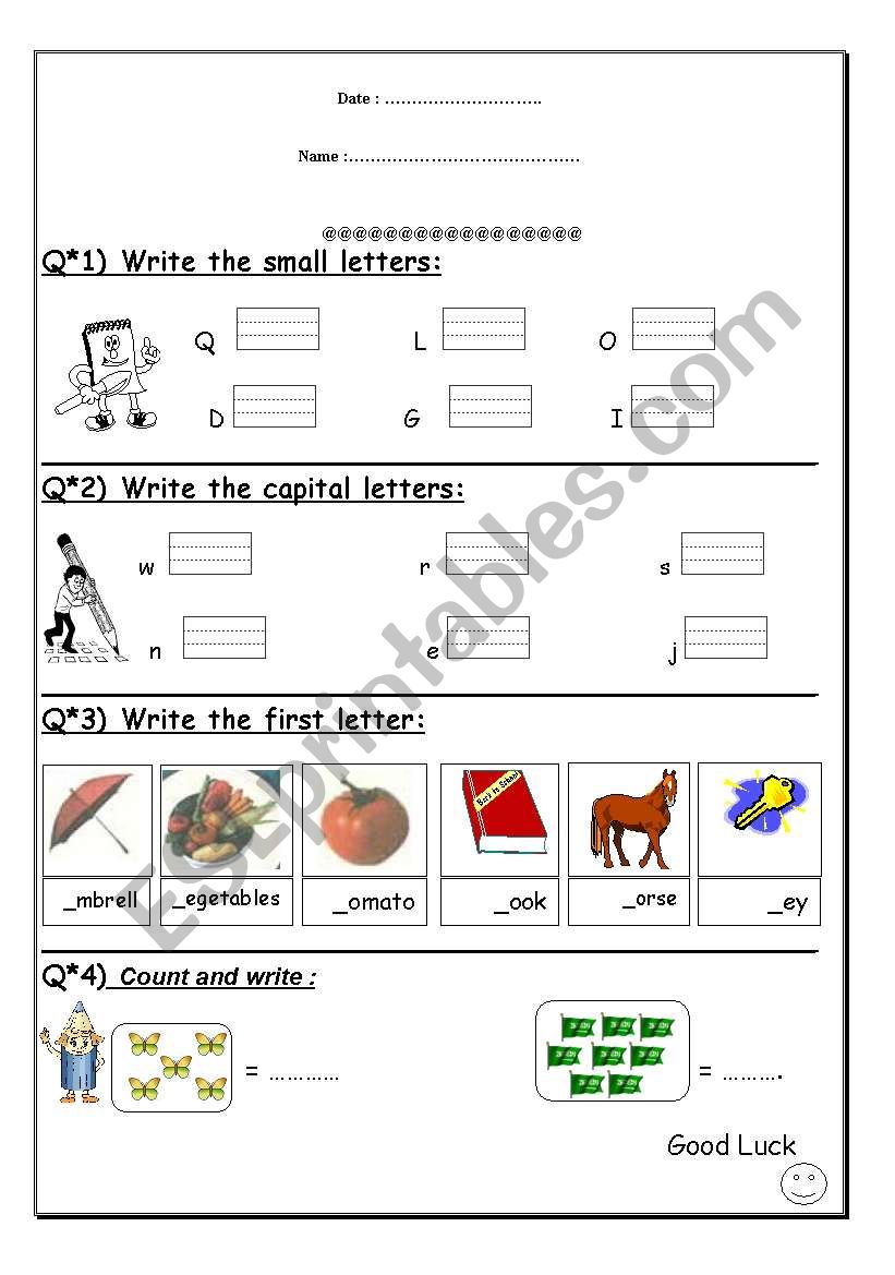 letters worksheet worksheet