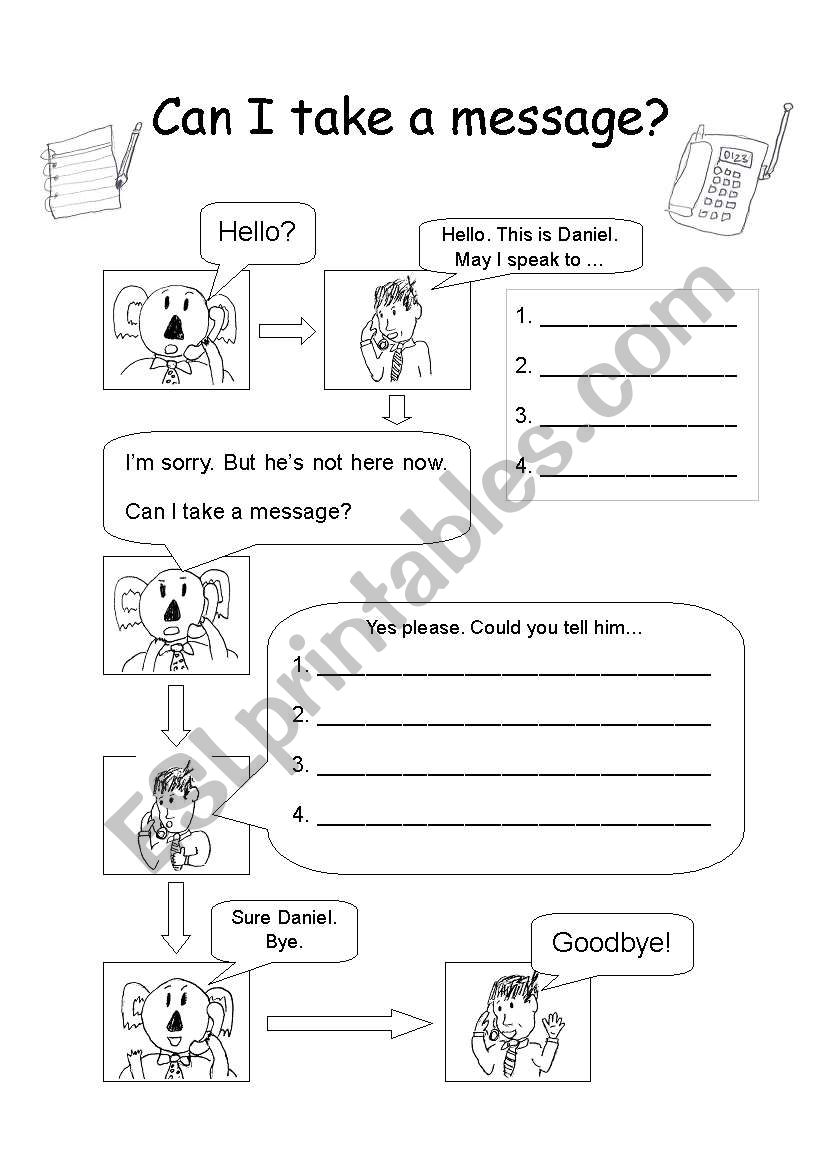 Can i a message please. Can i take a message. Take a message in English. Reduction in messages Worksheets. Dictation classes about 3 form.Theme:telephone.