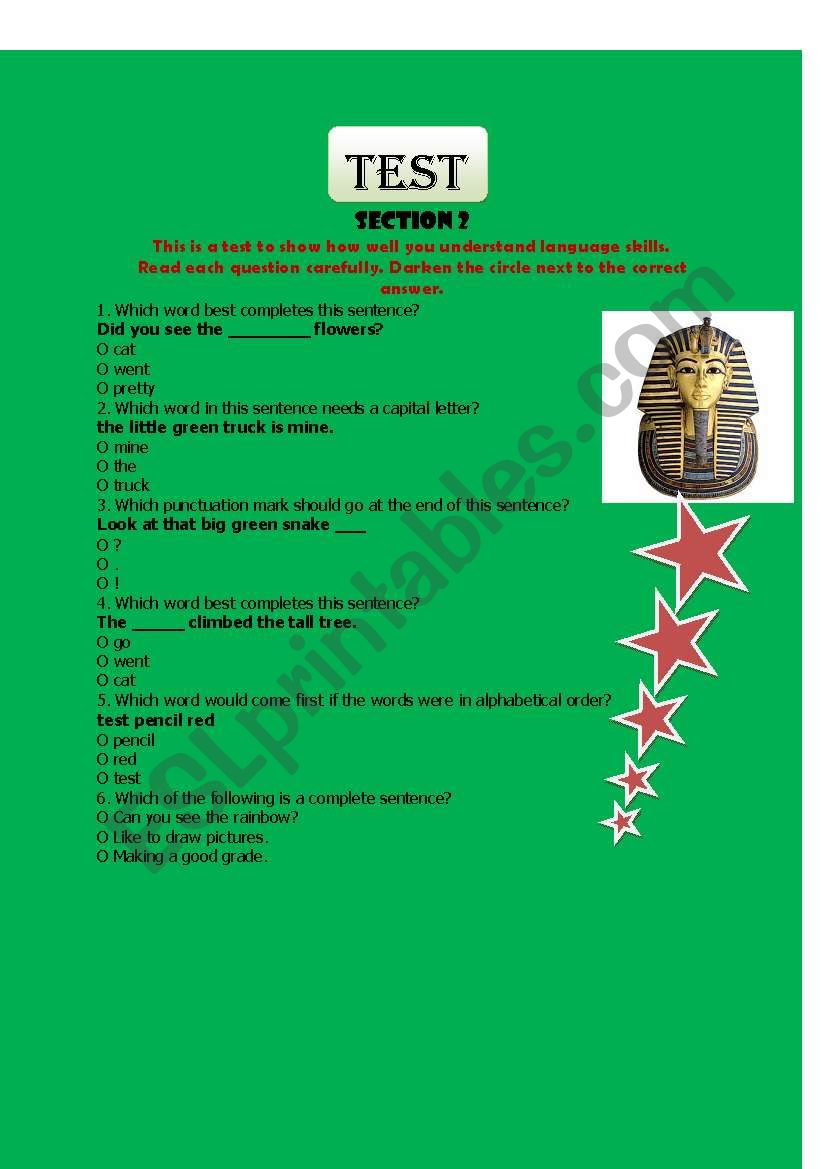 TEST2 worksheet