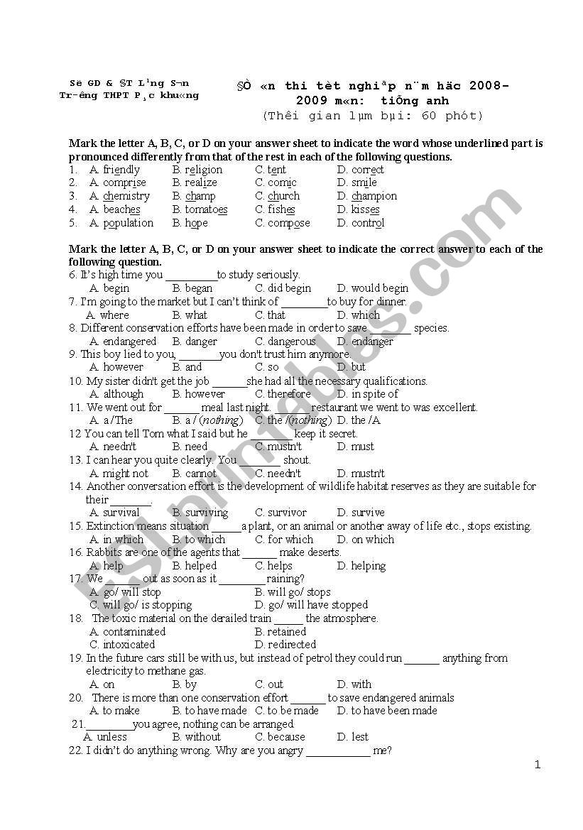 On tap worksheet