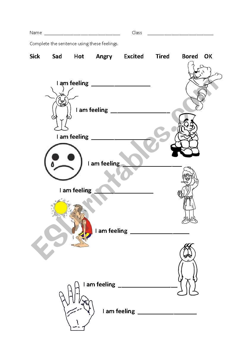 Feelings worksheet