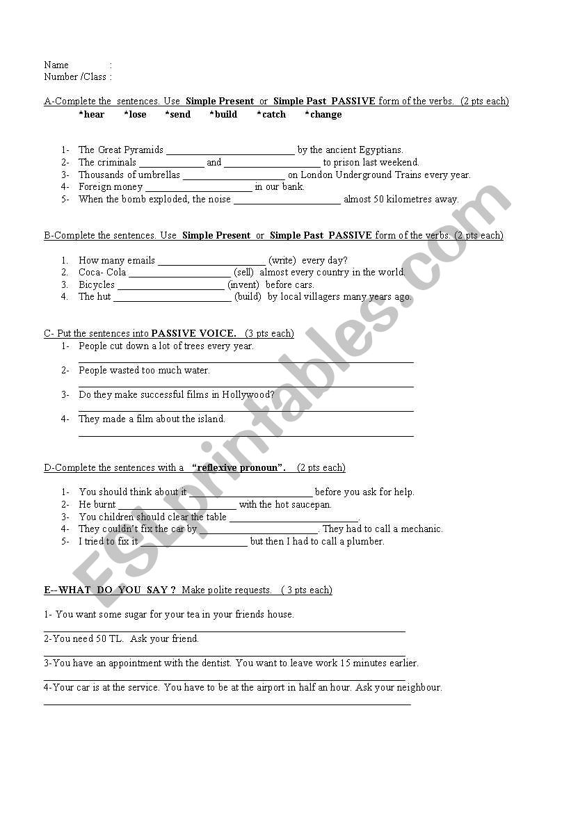  intermediate exam worksheet