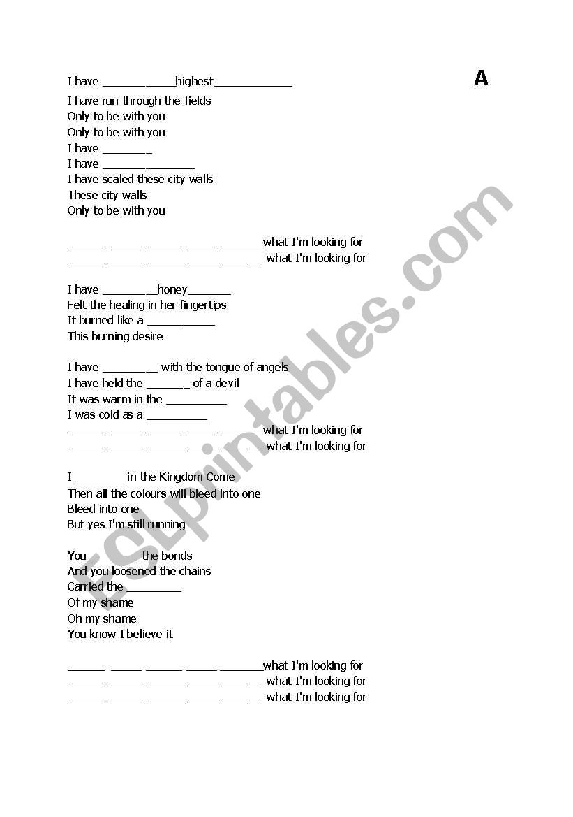 Present Perfect with U2 worksheet