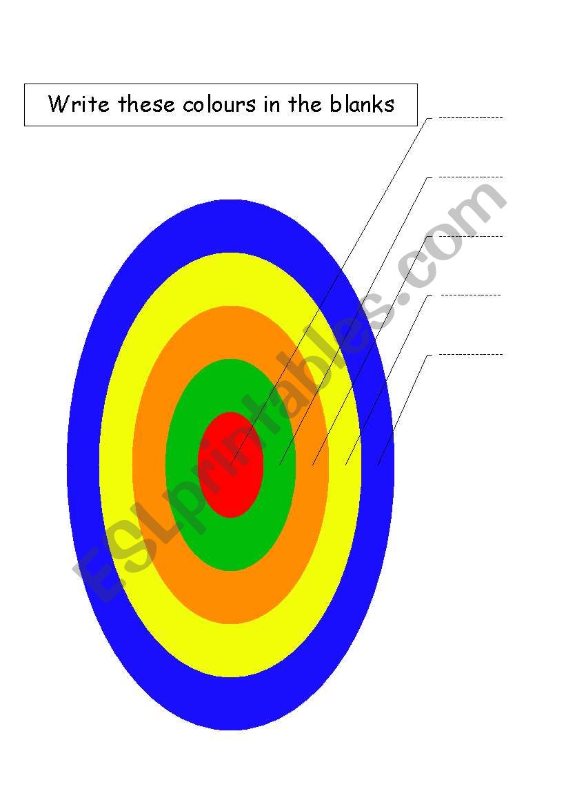 colours worksheet