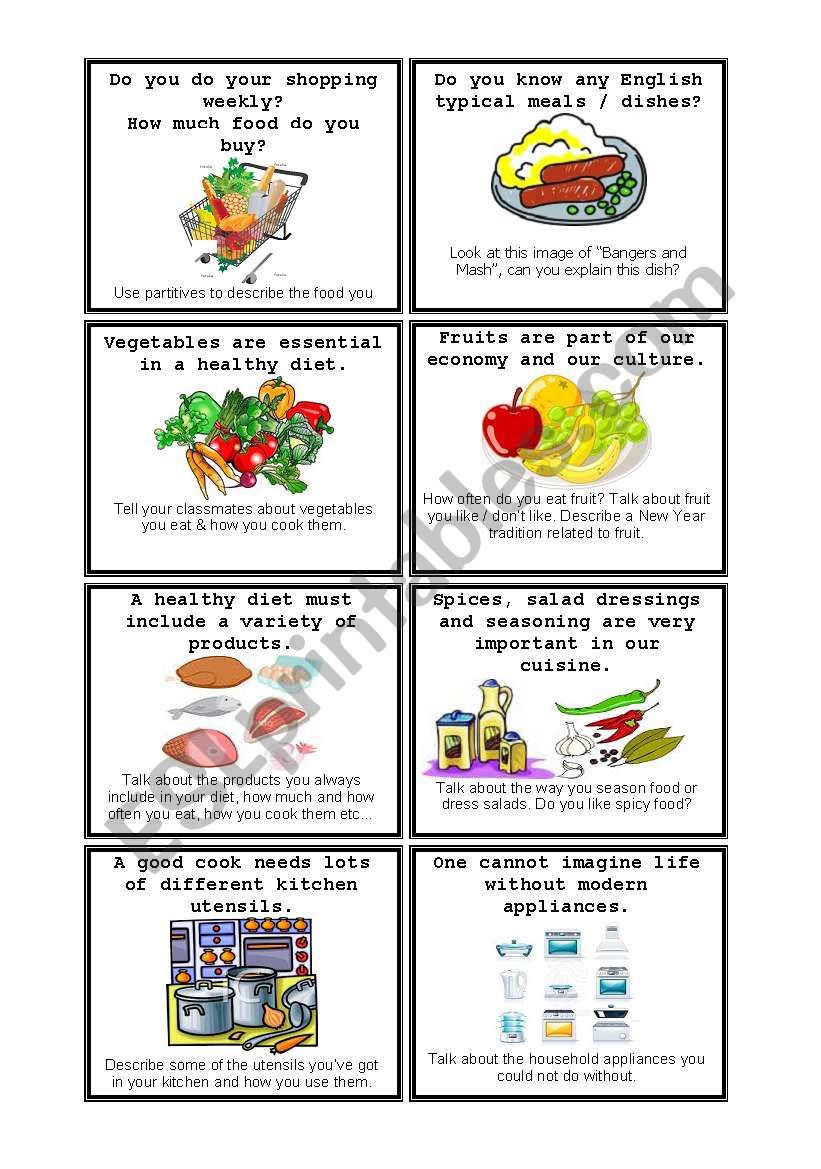 ALL ABOUT FOOD PART 2 worksheet