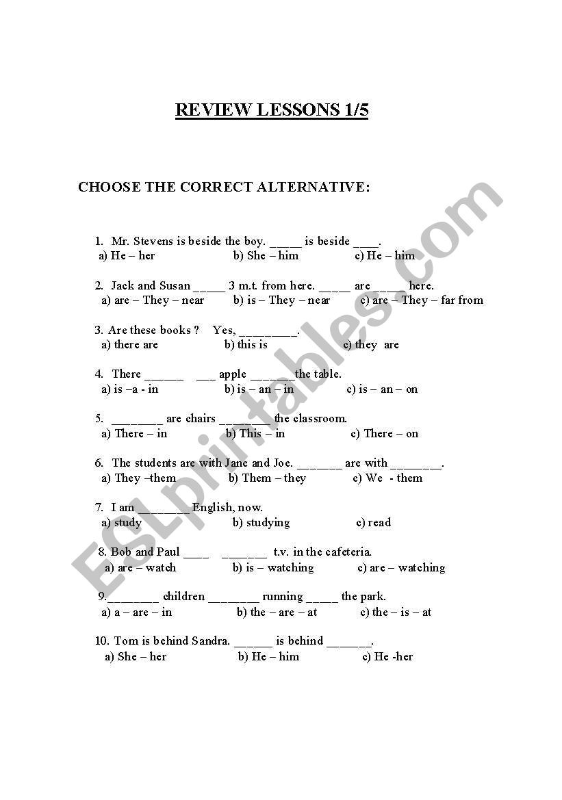 grammar exercises worksheet