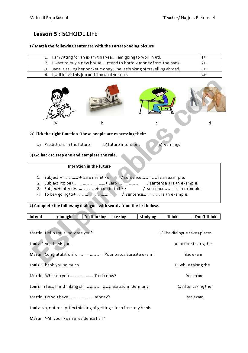 Lesson5 module 2 - 9th form worksheet