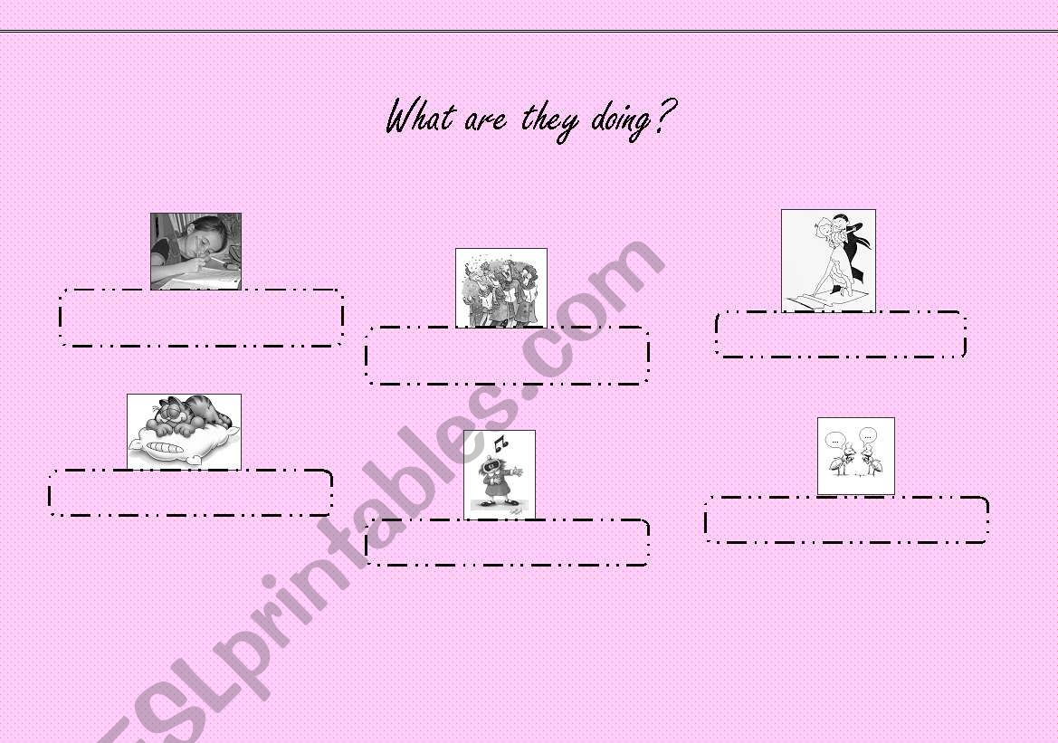 What are they doing? worksheet