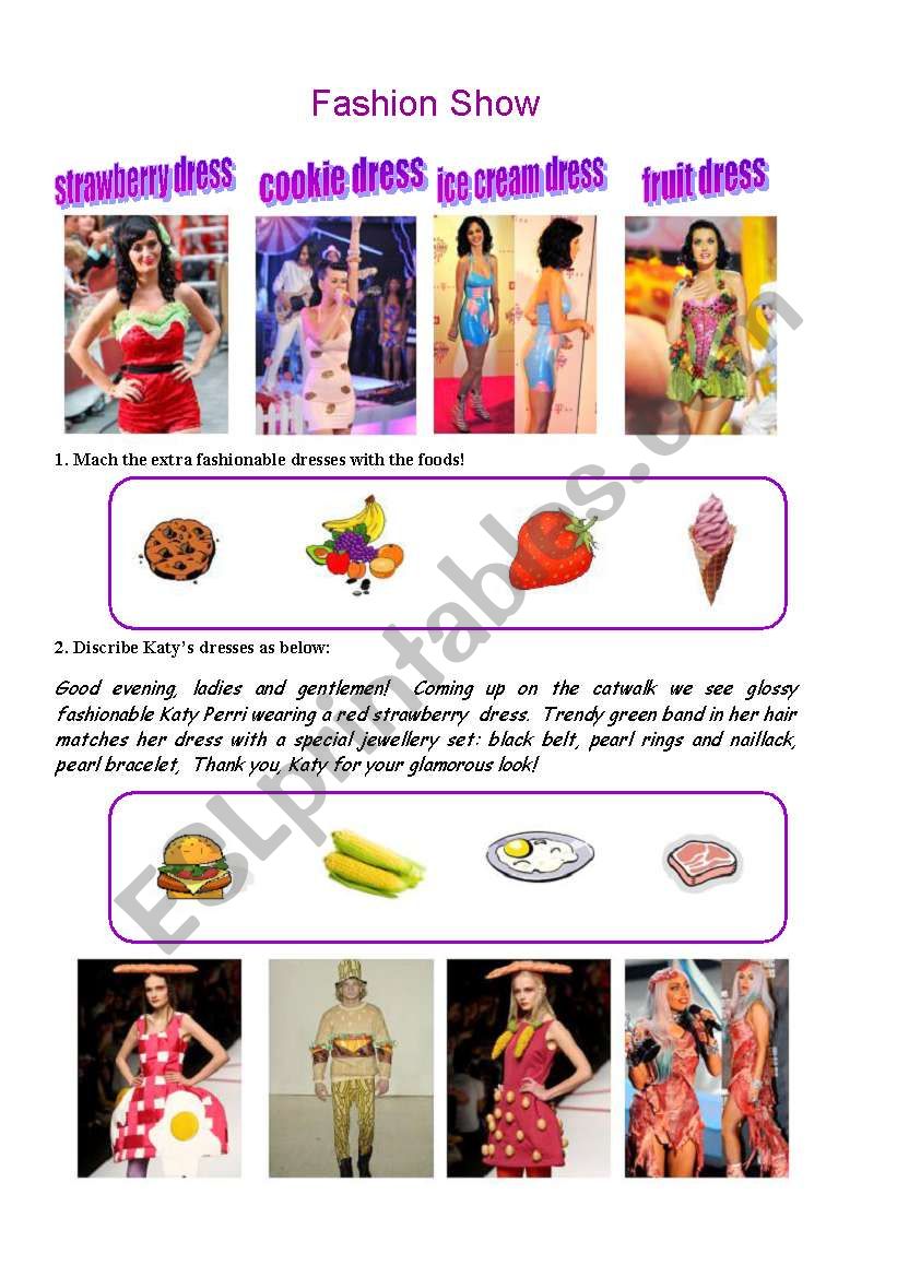 Fashion Show  worksheet