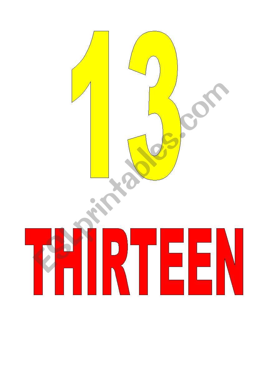 numbers worksheet