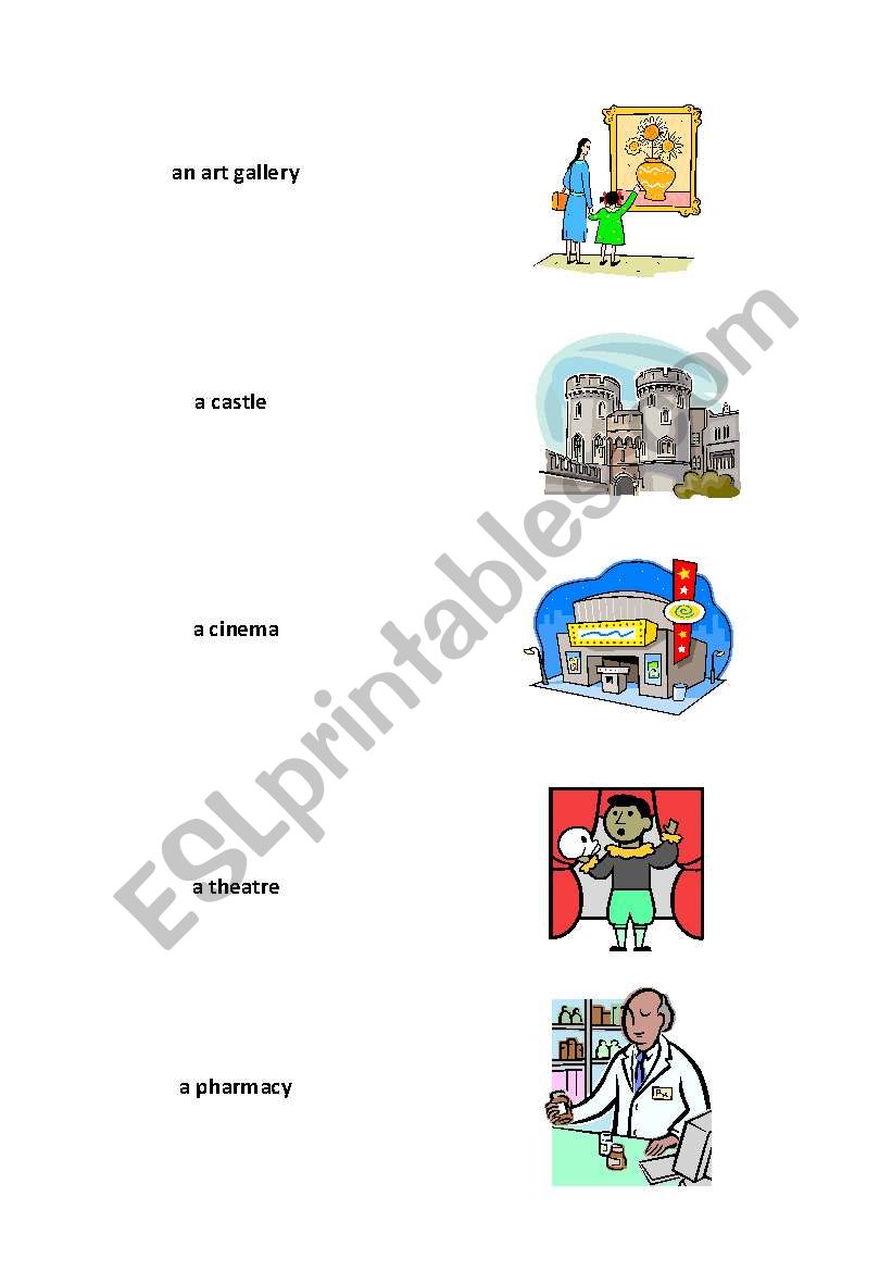 Memory - town worksheet