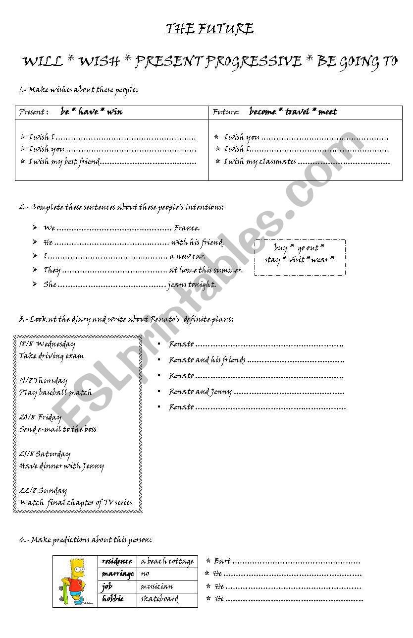 THE FUTURE worksheet