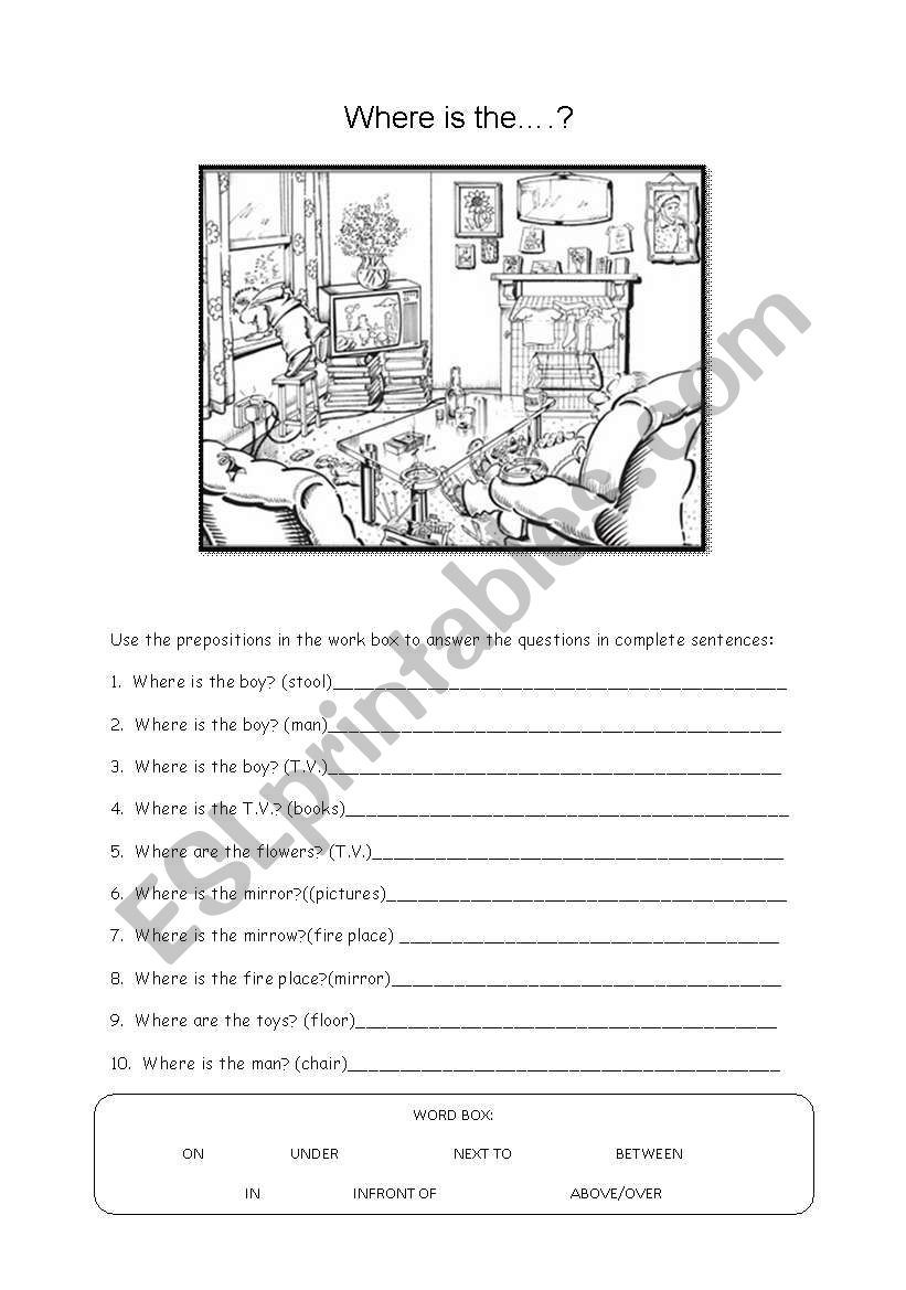 Where is the...? worksheet