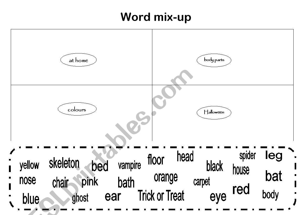 word mix-up worksheet