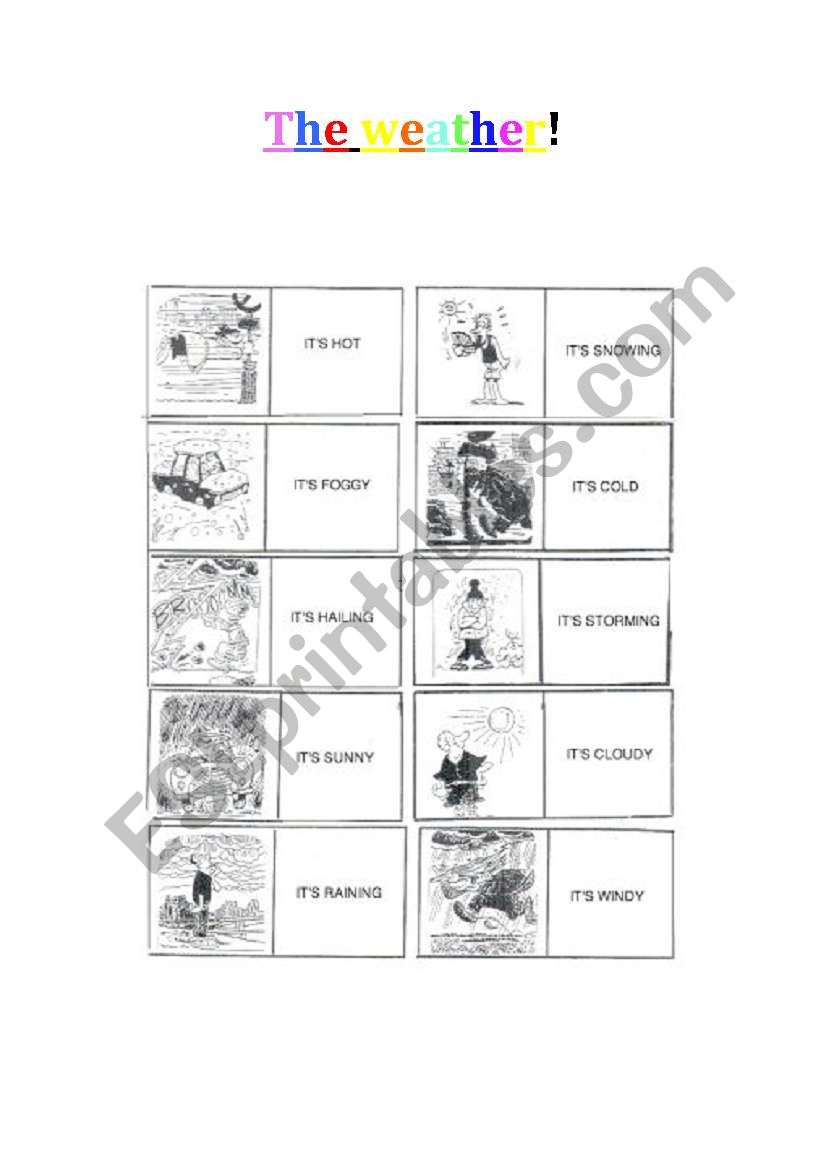 weather memory worksheet