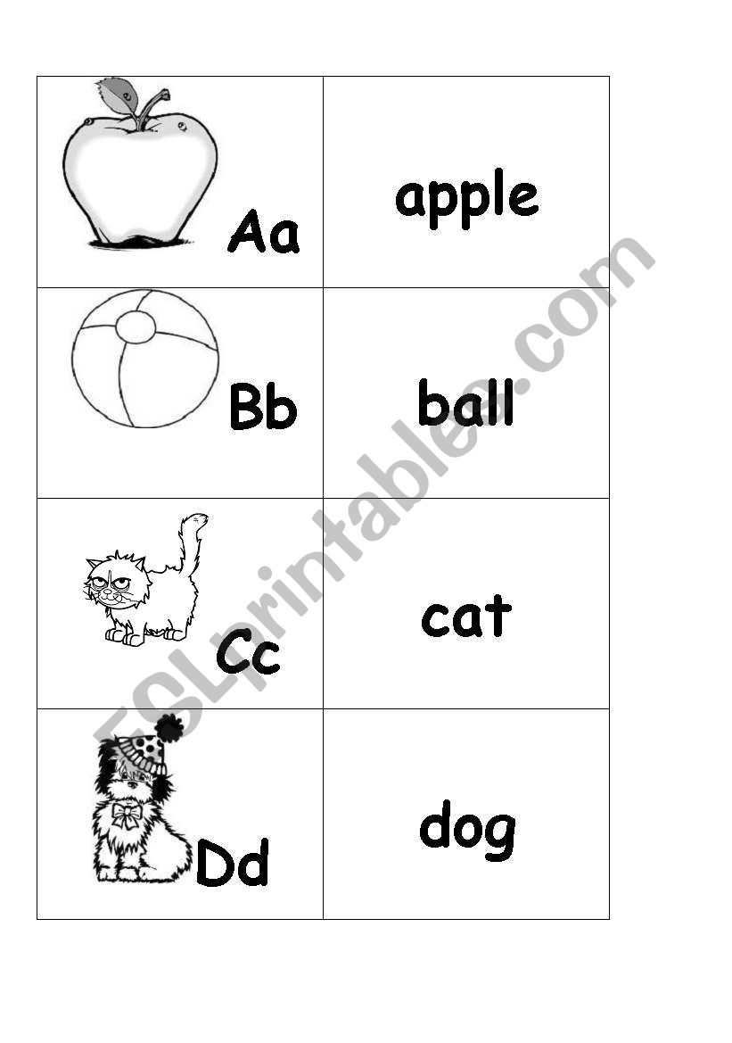 Alphabet - Domino worksheet
