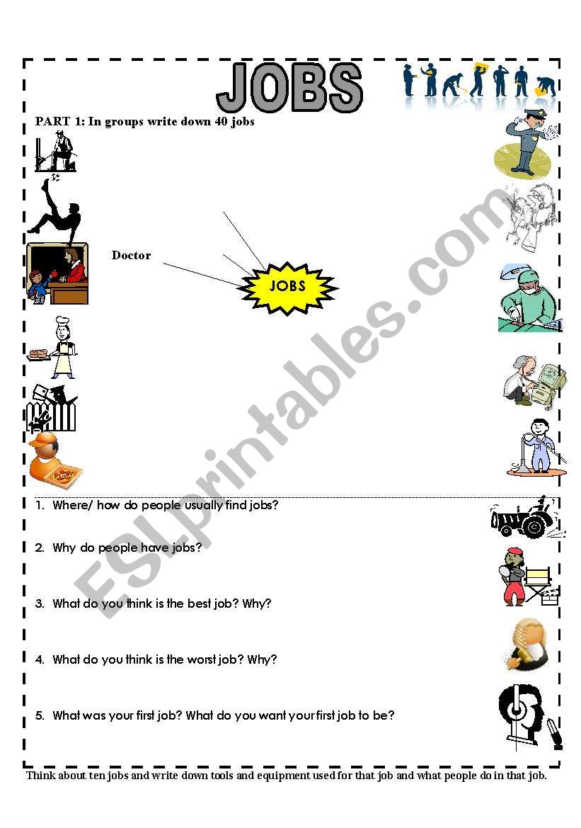 jobs worksheet