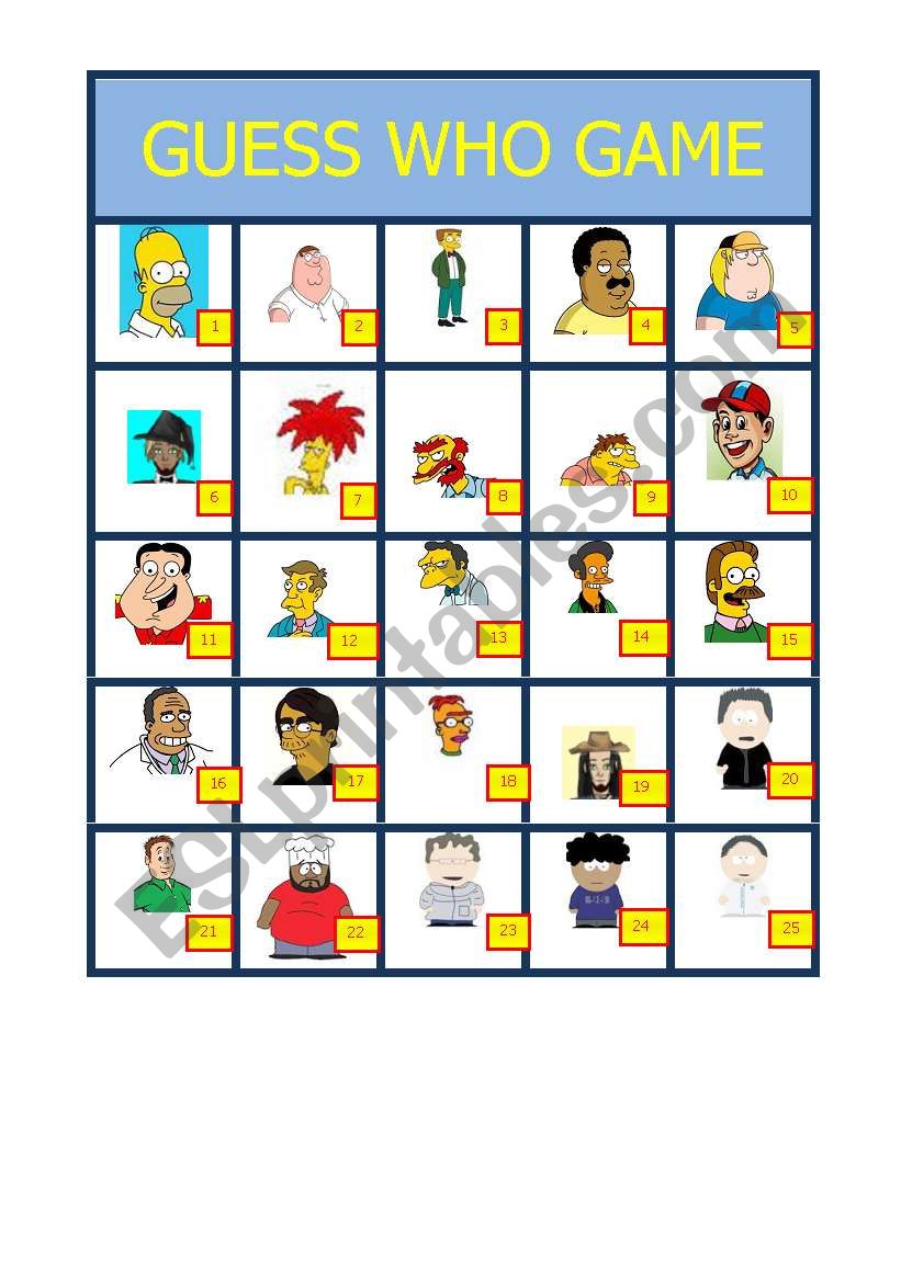 10 Best Guess Who Game Sheets Printable | vlr.eng.br