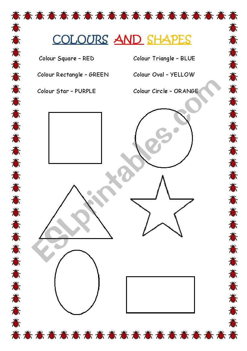 Colours & Shapes worksheet