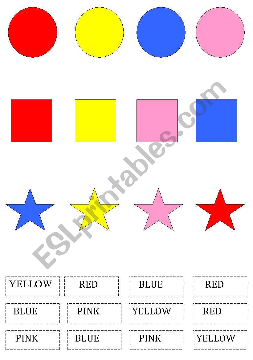 MY FIRST COLOURS worksheet