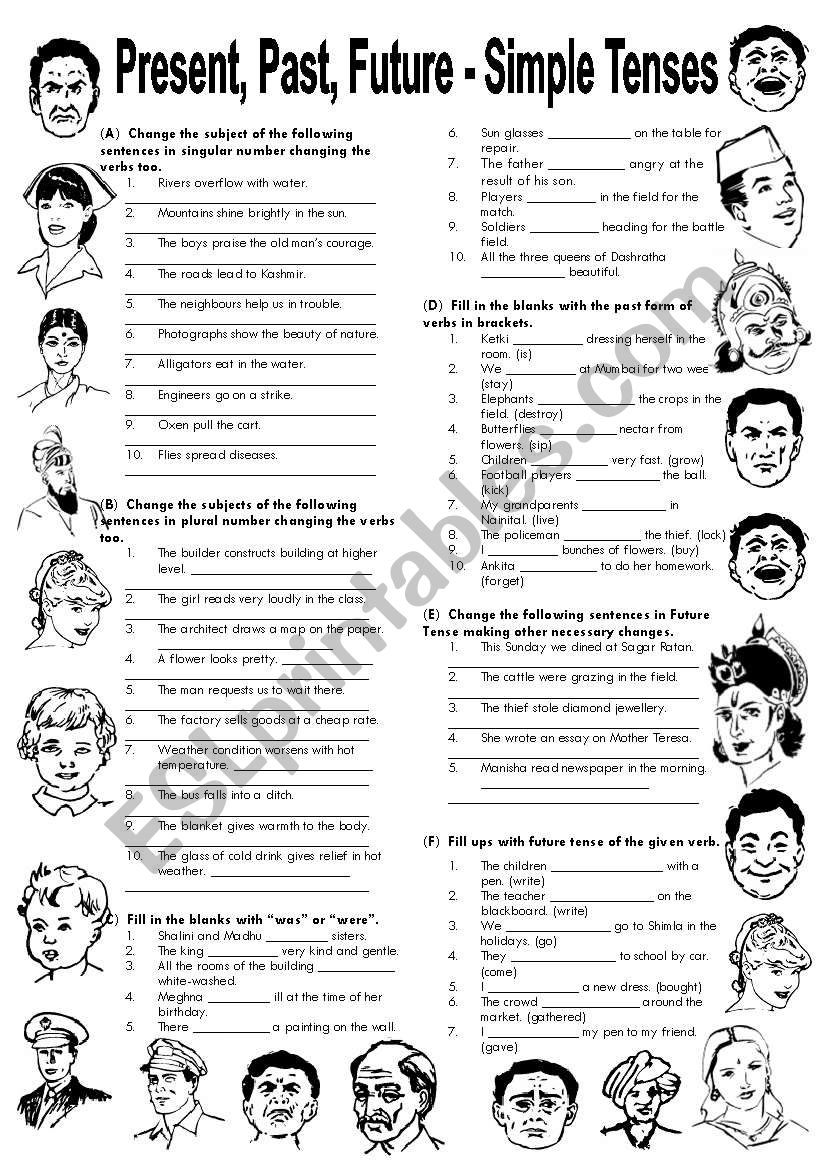 Present Past Future Simple Tenses Editable With Answers ESL Worksheet By Vikral