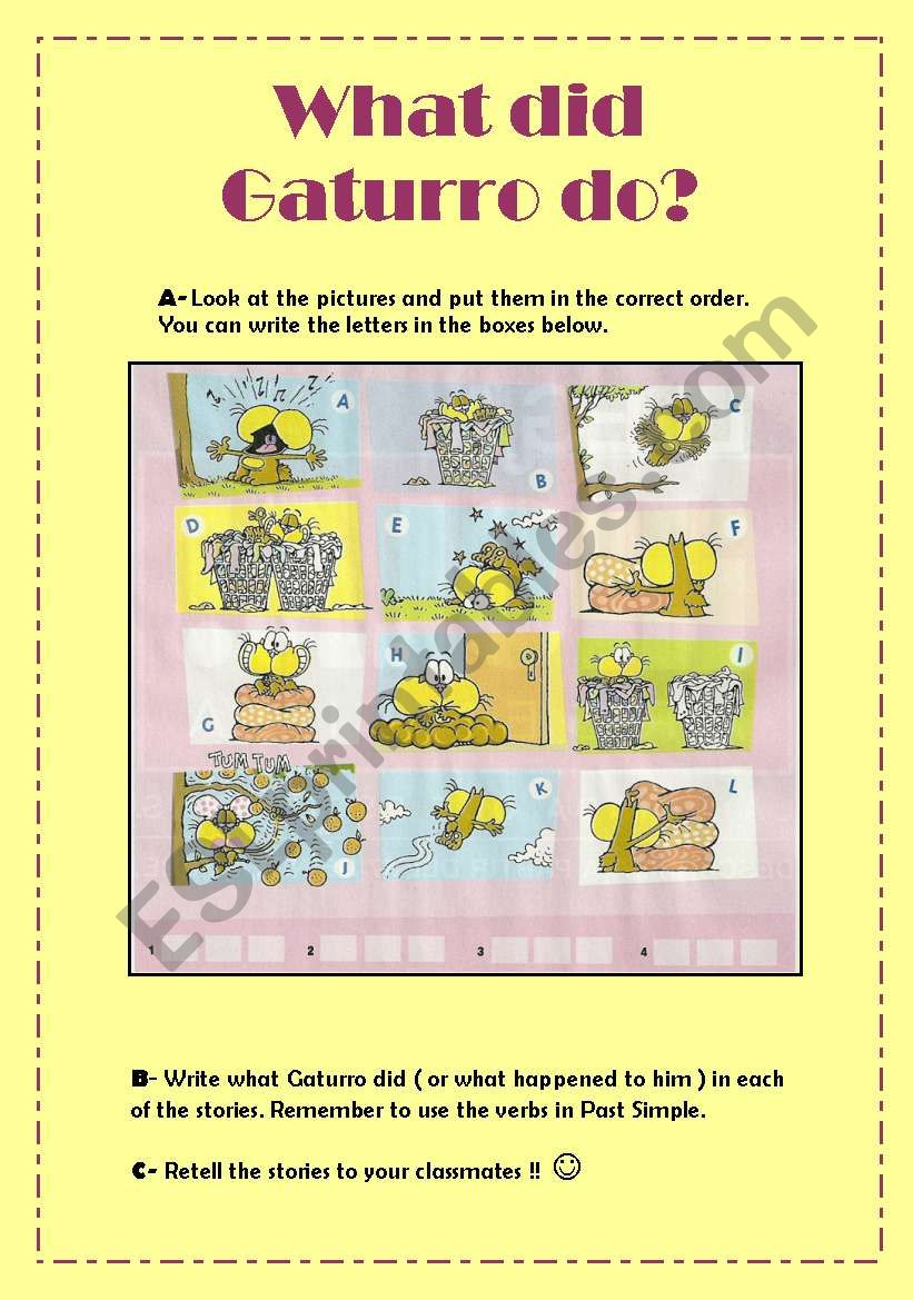 What did Gaturro do? worksheet