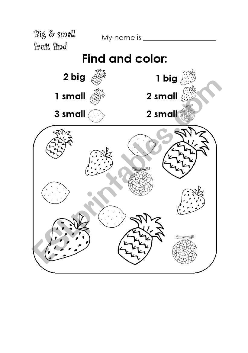 fruit worksheet