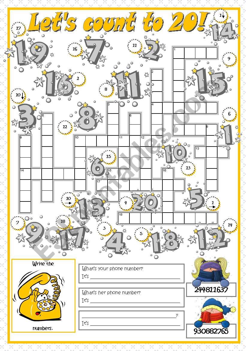 LETS COUNT TO 20! worksheet