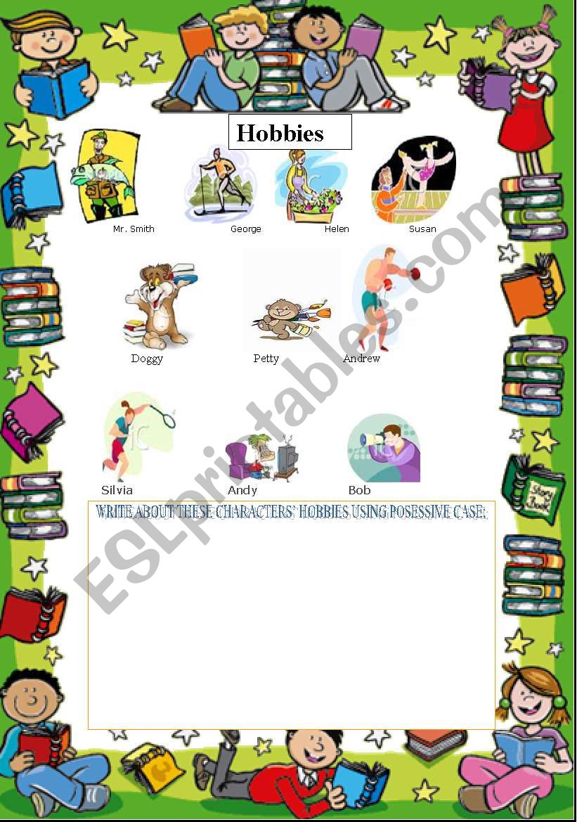 hobbies worksheet