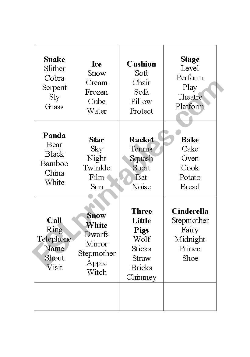 Fun Game worksheet