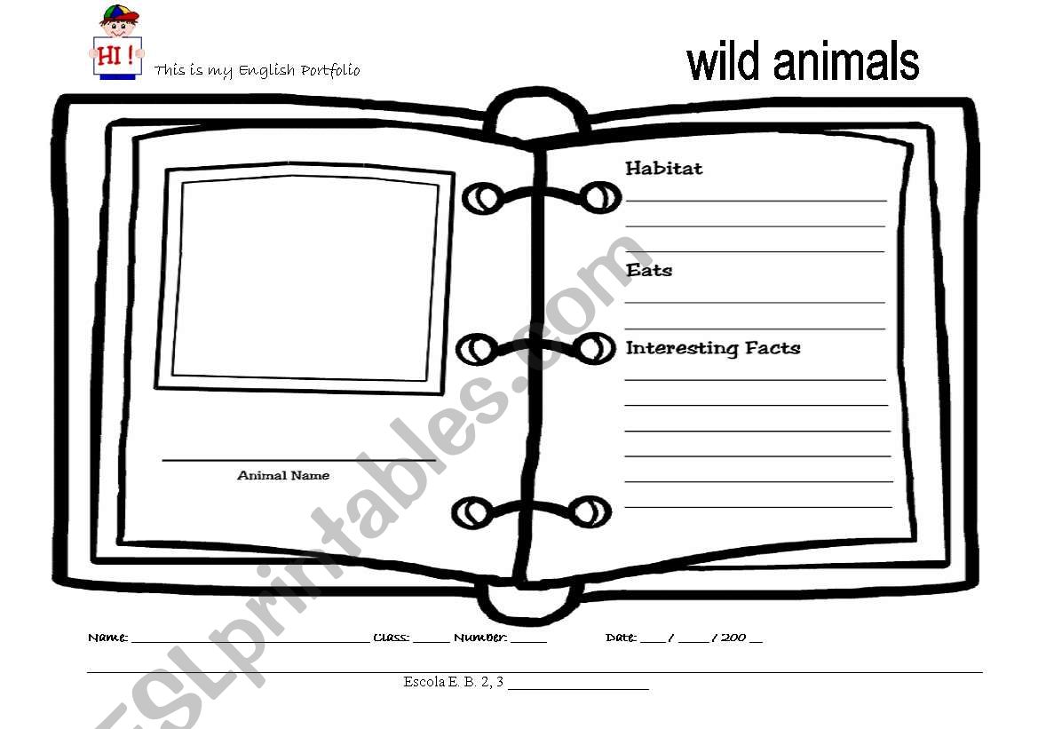 Wild animal worksheet