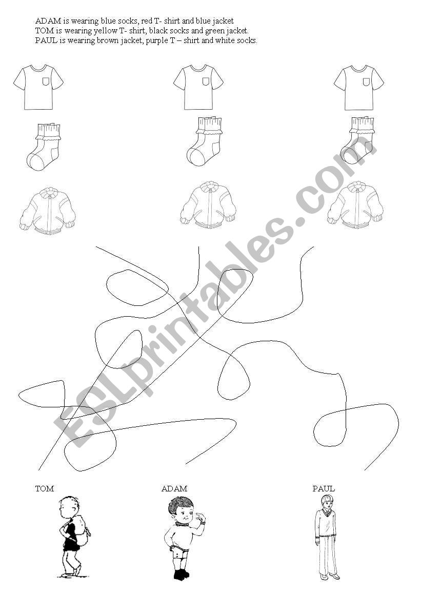 What are they wearing? worksheet
