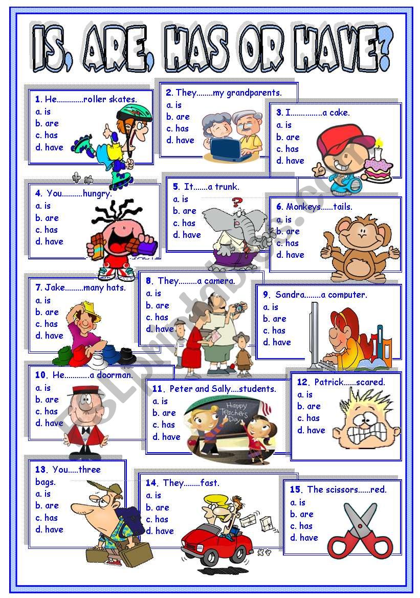 is-are-have-has worksheet
