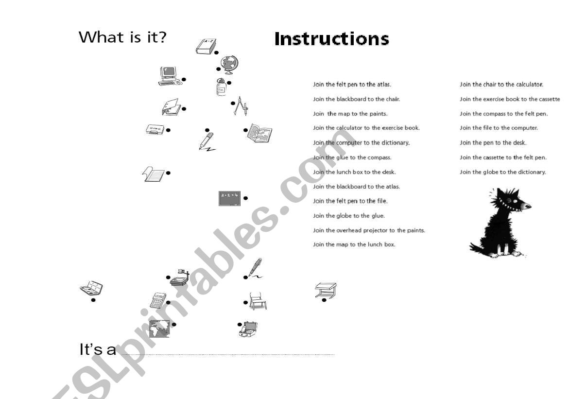 Following instructions worksheet