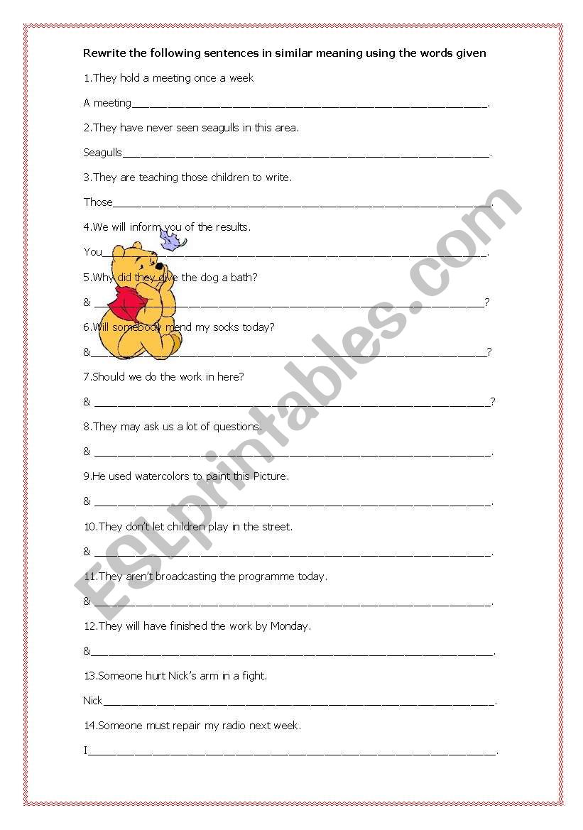 mixed structures - tenses-If clauses-causative-pasive voice