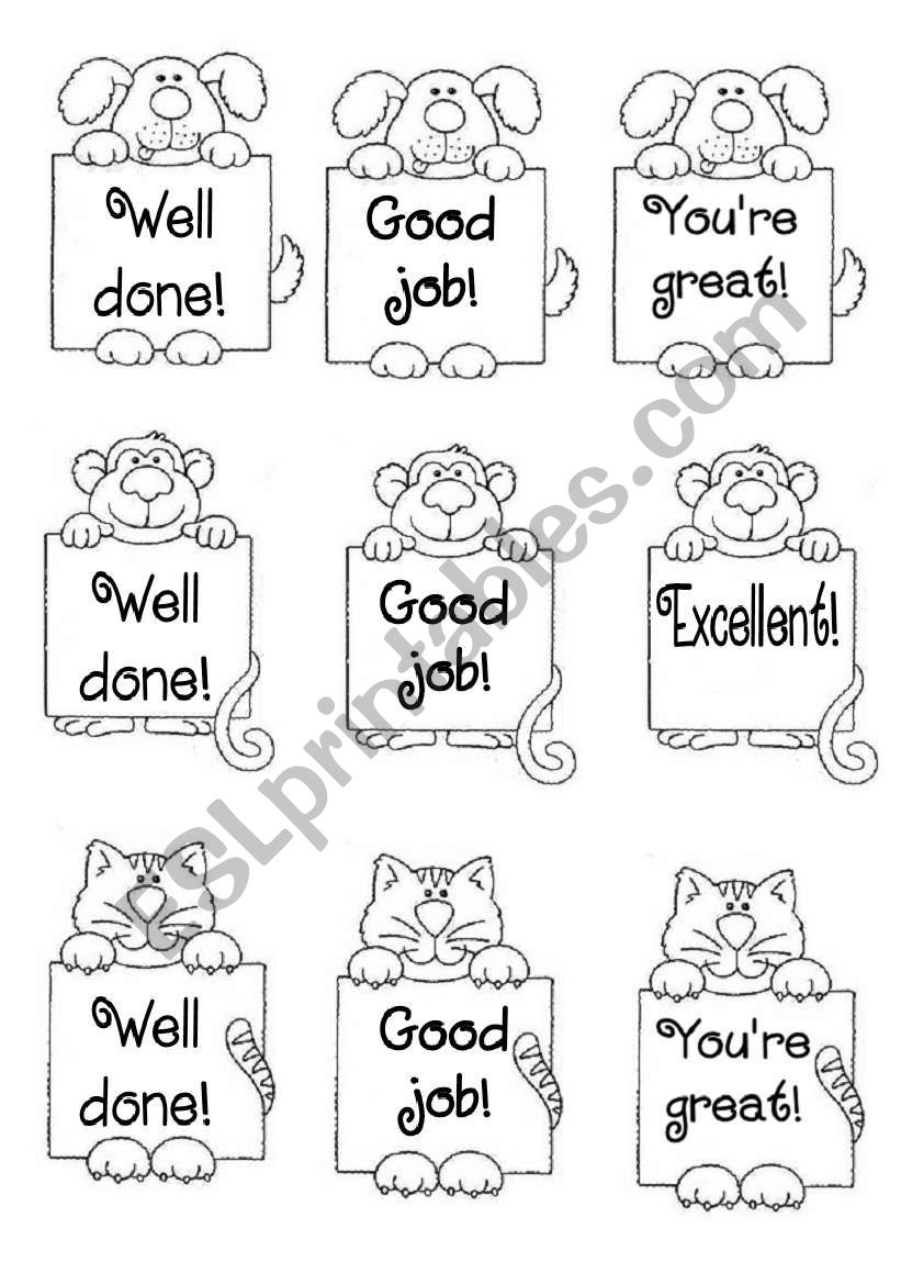 stickers to motivate students worksheet