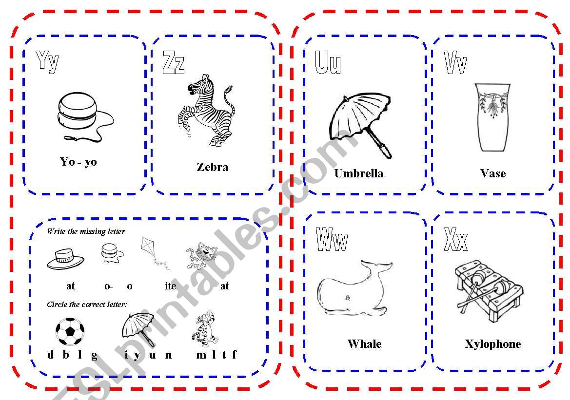 My Alphabet Mini Book part 3  worksheet